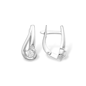 Серёжки Английские Фианит