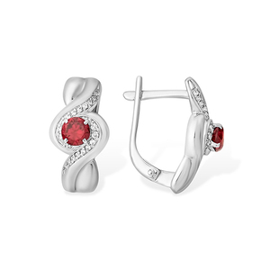 Серёжки Английские Фианит