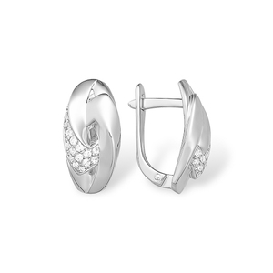 Серёжки Английские Фианит