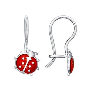 Серёжки Петельки Детские Эмаль
